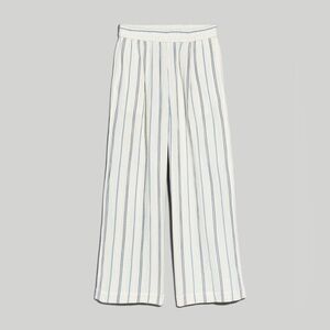 Madewell White and Blue Striped Pants